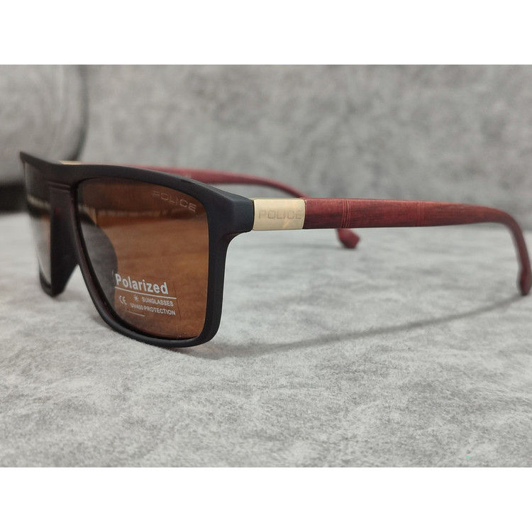 عینک آفتابی مردانه مدل ویفرر پلاریزه دسته چوبی کد 0364 UV400