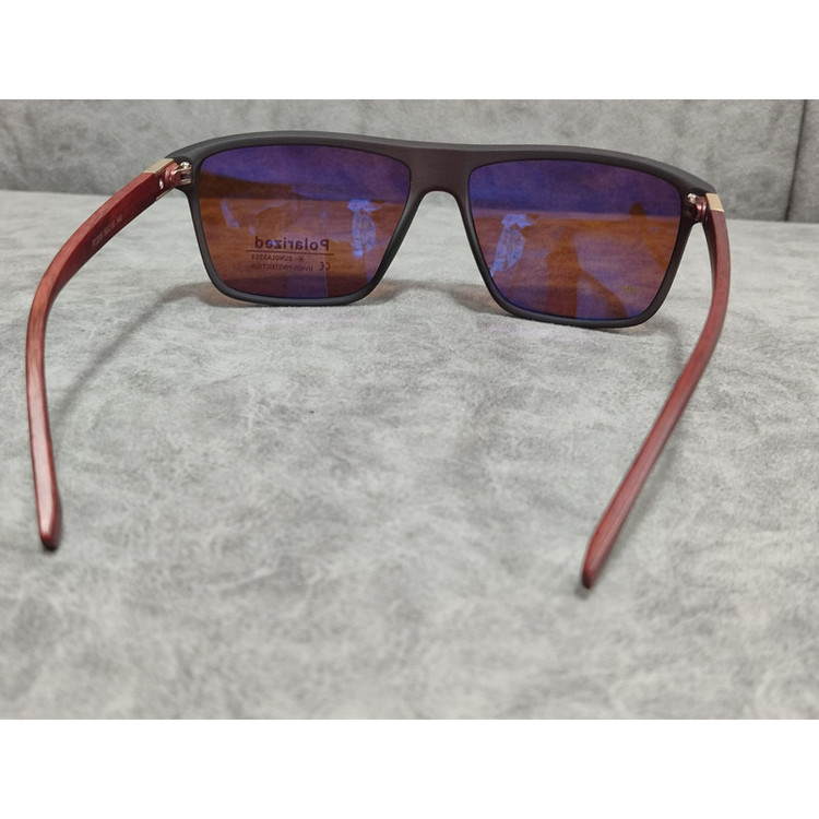 عینک آفتابی مردانه مدل ویفرر پلاریزه دسته چوبی کد 0364 UV400