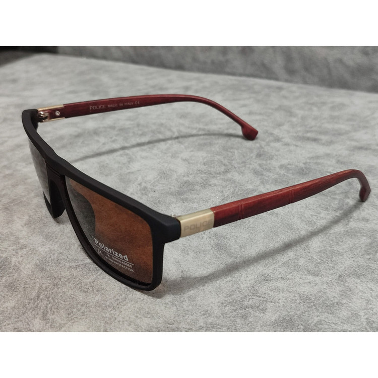 عینک آفتابی مردانه مدل ویفرر پلاریزه دسته چوبی کد 0364 UV400