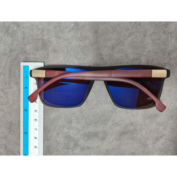 عینک آفتابی مردانه مدل ویفرر پلاریزه دسته چوبی کد 0364 UV400
