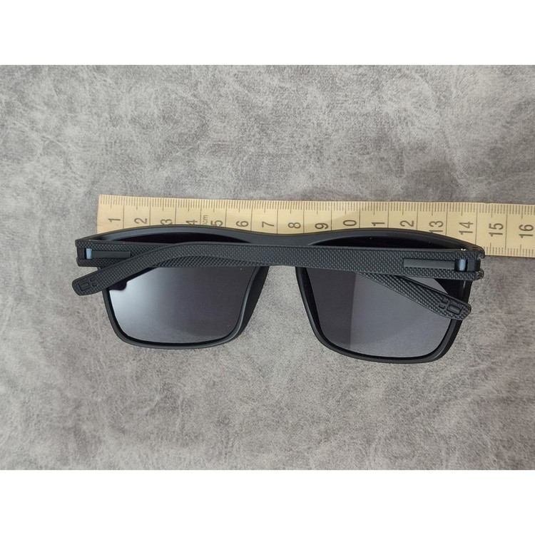 عینک آفتابی مردانه مدل مستطیل کائوچو پلاریزه کد UV400 63