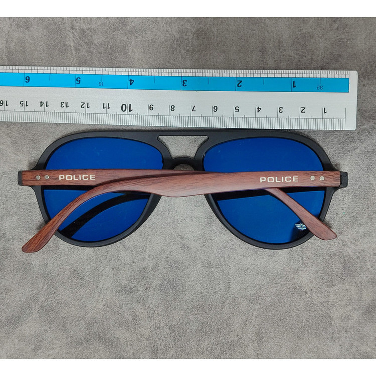 عینک آفتابی مردانه مدل خلبانی پلاریزه دسته چوبی کد 0357 UV400