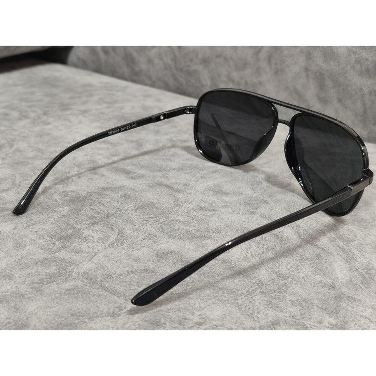 عینک آفتابی مردانه مدل خلبانی کائوچو ژله ای پلاریزه تیار کد 46 UV400