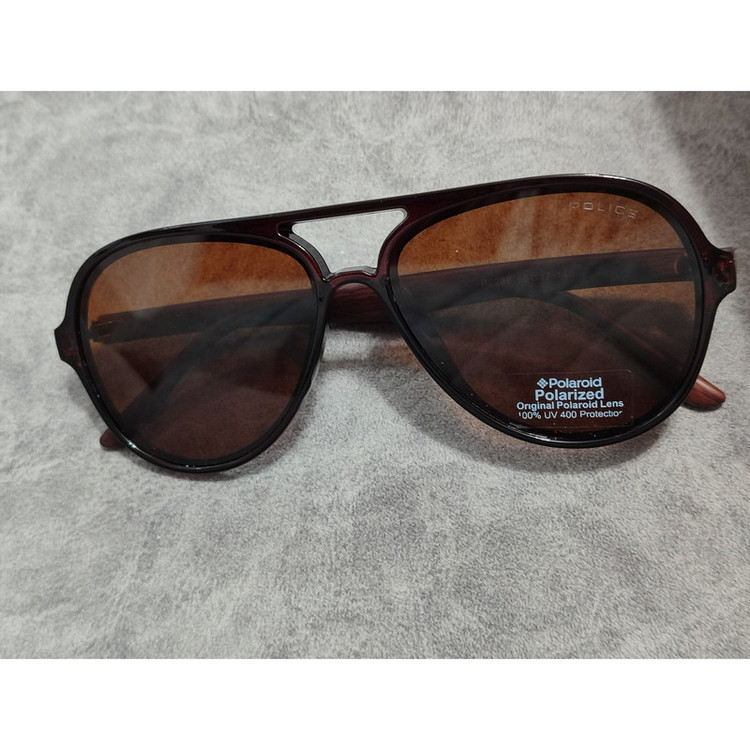 عینک آفتابی مردانه مدل خلبانی پلاریزه دسته چوبی کد 0361 UV400