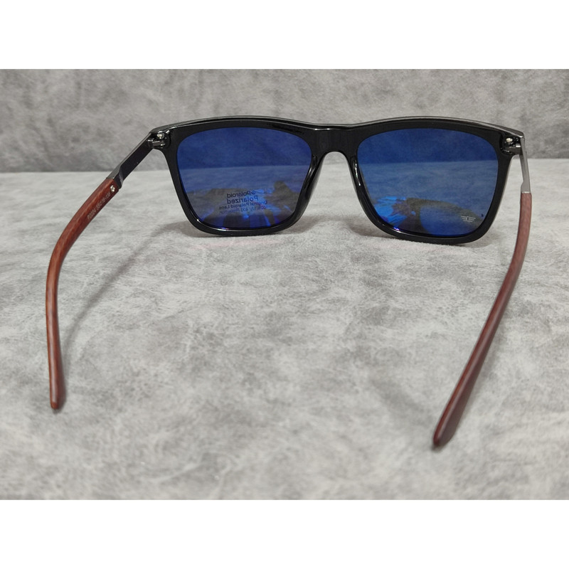 عینک آفتابی مردانه مدل ویفرر پلاریزه دسته چوبی کد 0347 UV400