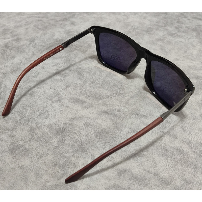 عینک آفتابی مردانه مدل ویفرر پلاریزه دسته چوبی کد 0347 UV400