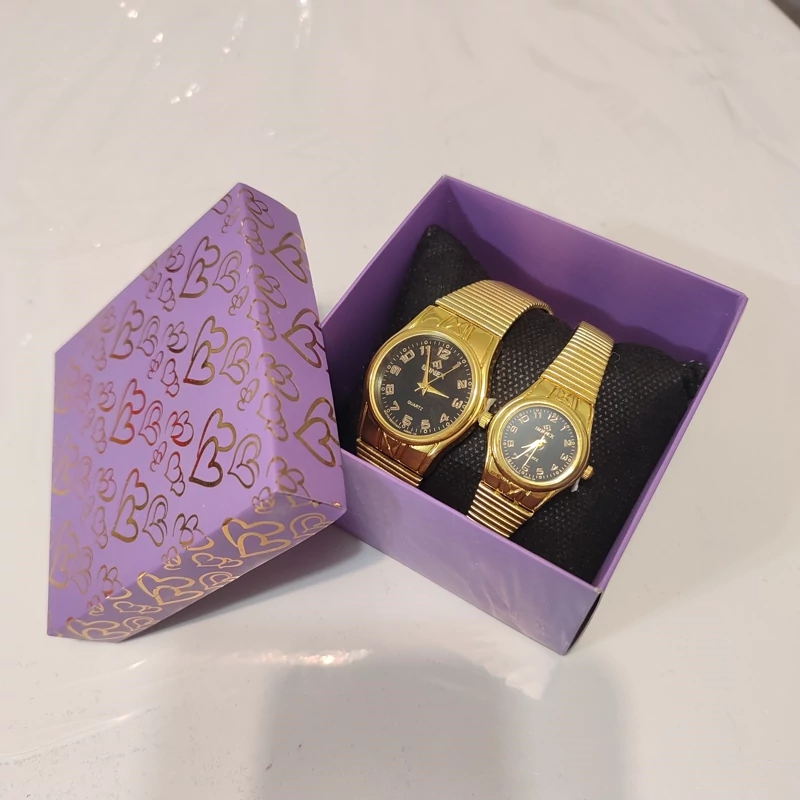 ست  ساعت زنانه و مردانه فلزی صفحه مشکی