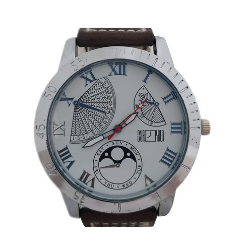 ساعت مچی عقربهای مردانه مدل بند چرمی کد 0013