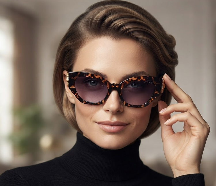 عینک آفتابی زنانه مدل گربه ای کائوچو کد 0219 UV400