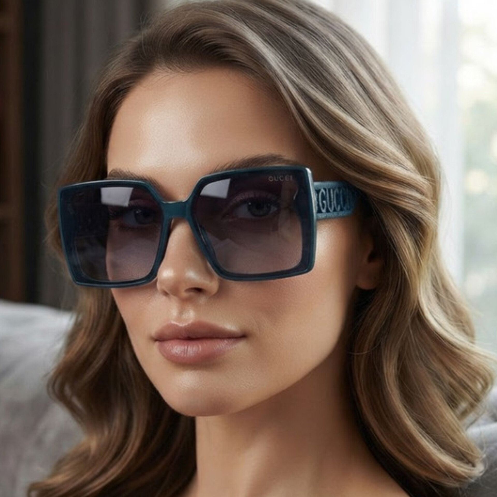 عینک آفتابی زنانه مدل مربع کائوچو  کد 36 UV400
