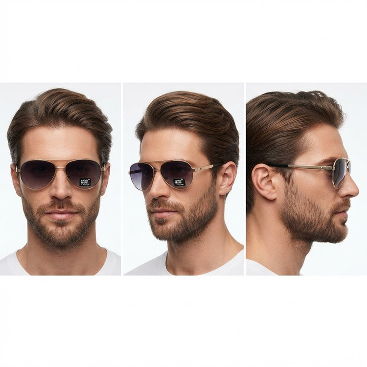 عینک آفتابی مردانه مدل خلبانی مونت کد 0203 UV400 و پلاریزه