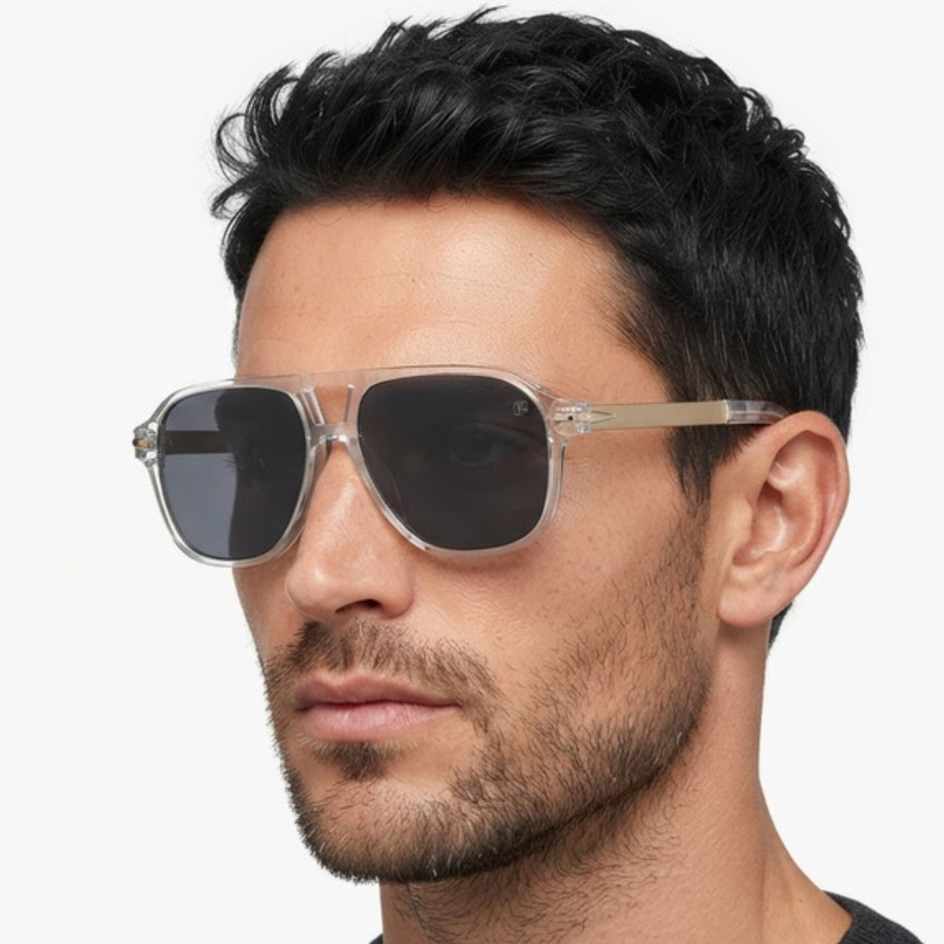 عینک آفتابی مردانه مدل خلبانی کائوچو دسته فلزی کد 69 UV400